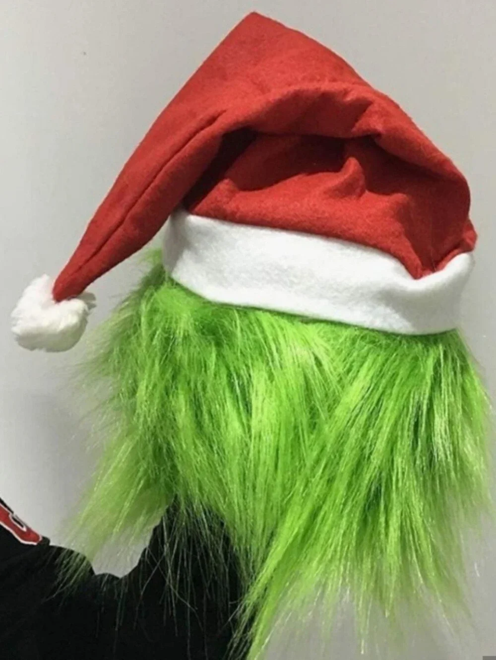 Grinch Costume Mask with Santa Hat